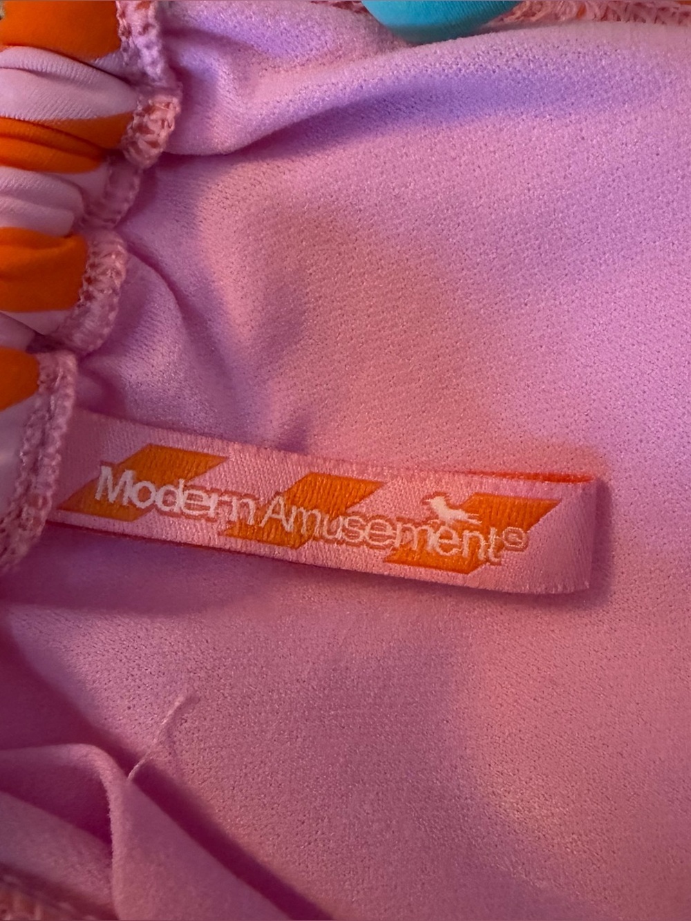 Modern Amusement Pink and Orange Bikini Top Small - Picture 5 of 5